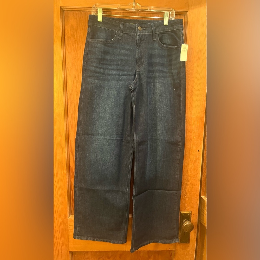 Old Navy High Waisted Wow Wide Leg Dark Blue Denim Jeans